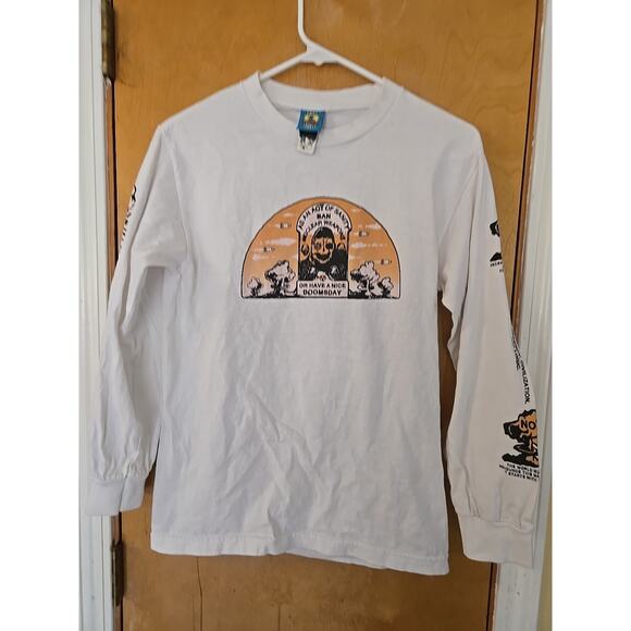 Teenager Brand Graphic Tee Long Sleeve Size Small "Have A Nice Doomsday" - Picture 1 of 6
